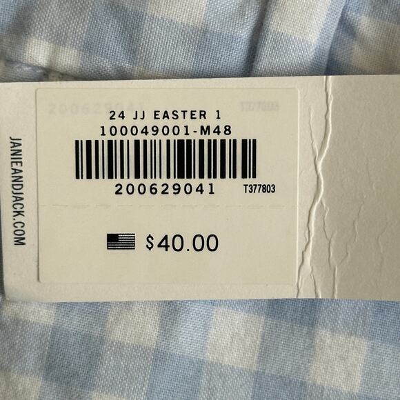 NWT Janie and Jack Shorts Boys 18-24M Blue 100% Cotton Gingham Preppy Classic - Picture 5 of 8